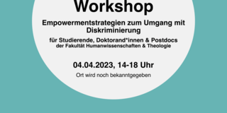 Empowerment-Workshop Das Bild zeigt den Flyer des Empowerment Workshops am 04.04.2023.