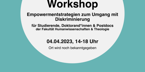 Empowerment-Workshop Das Bild zeigt den Flyer des Empowerment Workshops am 04.04.2023.